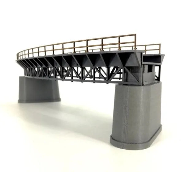 45 Degrees Curved Railway Bridge Model HO 1/87