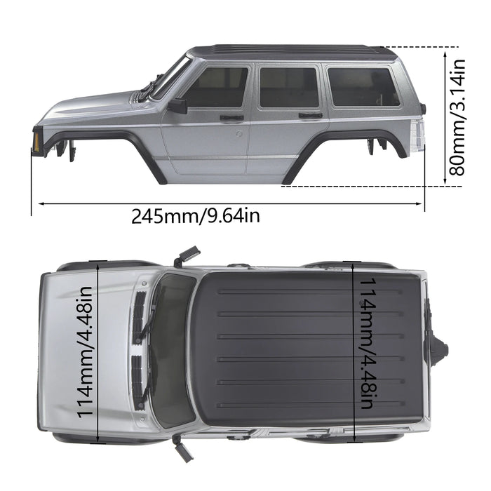 155mm Wheelbase Hardtop Cherokee Body Shell TRX4-M 1/18 (ABS)