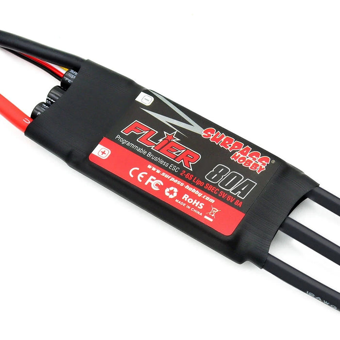 Surpass Hobby Flier 80A 2-6S 32-bit Brushless ESC 5V/6V Switchable BEC