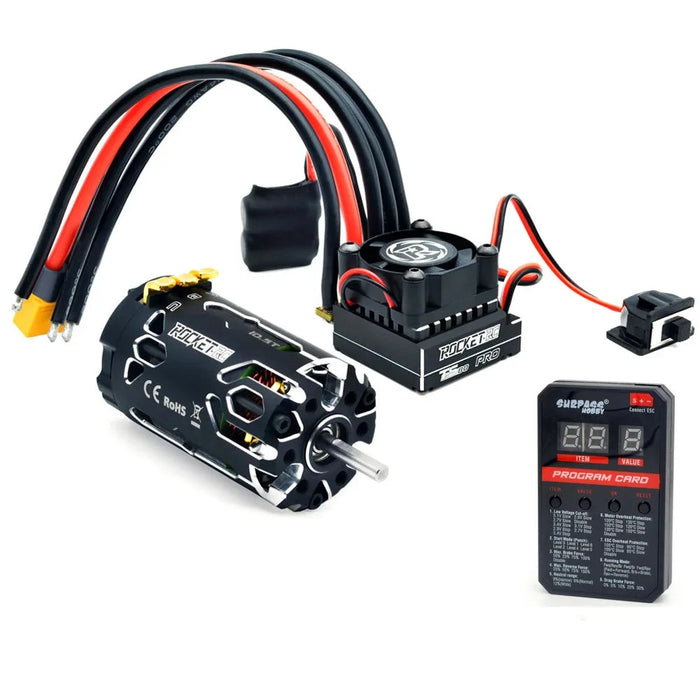 Surpass Hobby Rocket Supersonic 380 8.5T Sensored Brushless Motor, 80A ESC, Program Card