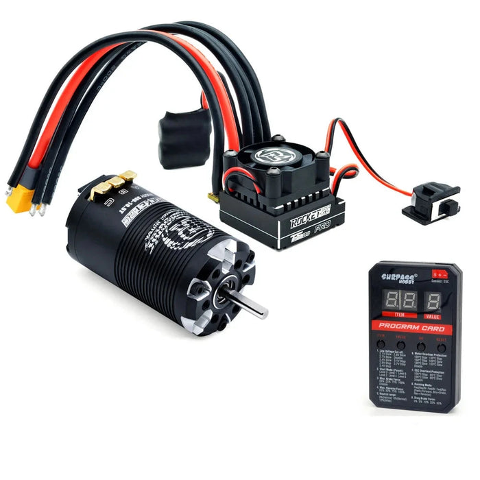 Surpass Hobby Rocket Supersonic 390 13.5T Sensored Brushless Motor w/ 80A ESC & Program Card