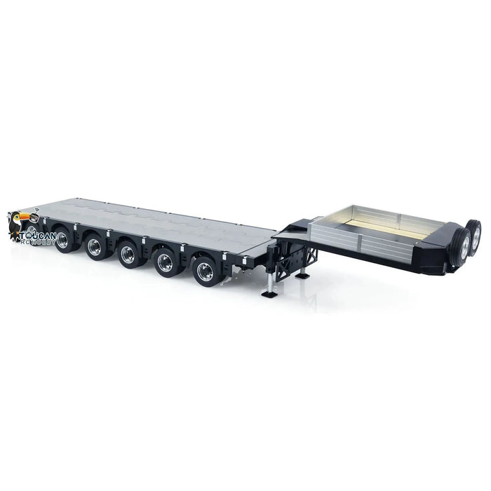 9 Axles Trailer Extendible Trailers w/ LED Lights 1/14 (Metaal) TH23522