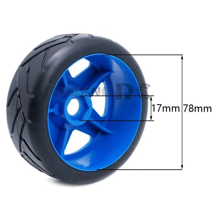 4PCS 103x40mm 1/8 Drift Wheel Set (Kunststof + rubber)