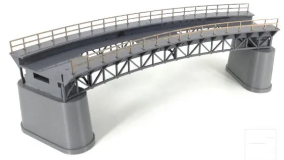 45 Degrees Curved Railway Bridge Model HO 1/87