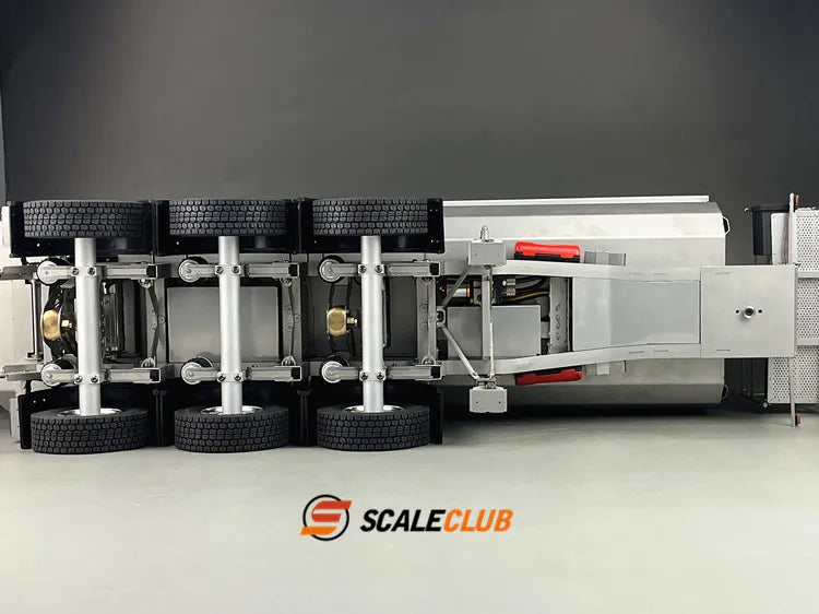 Scaleclub Hydraulic 3 Axle Dump European Body Semi-trailer 1/14 (Metaal)