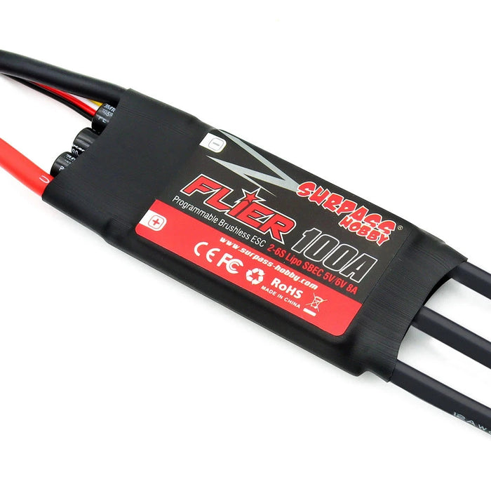 Surpass Hobby Flier 100A 2-6S 32-bit Brushless ESC 5V/6V Switchable BEC