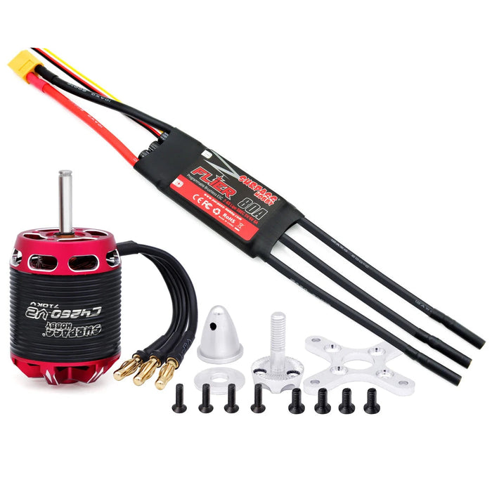 Surpass Hobby C4260 710KV V2 Outrunner Brushless Motor, Flier 80A ESC