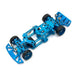 Adjustable Wheelbase Chassis Frame KIT for Wltoys KYOSHO 1/28 (Metaal) Onderdeel upgraderc Blue 