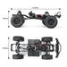 Axial SCX10 II 1/10 313mm Assembled Frame Chassis - upgraderc