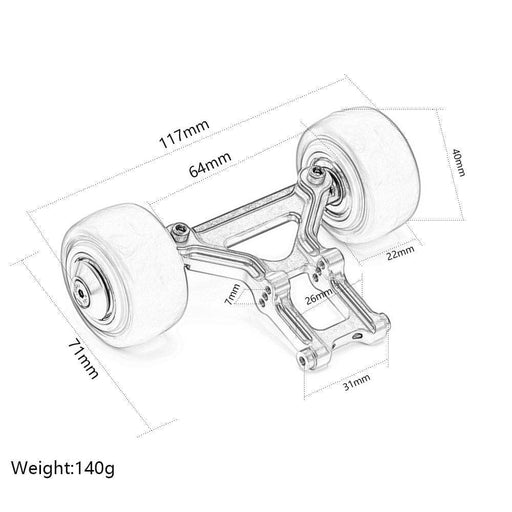 Bearing Wheelie Bar for Arrma 1/8 (Aluminium) AR320366 ARAC9493 Onderdeel New Enron 