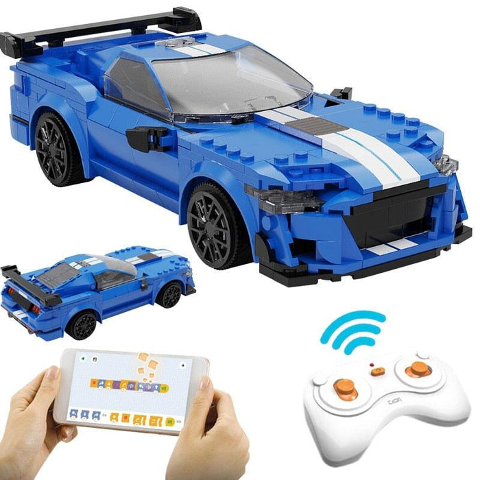 Blue Knight Programmable Sports Car (325 stukken) Bouwset CaDA 