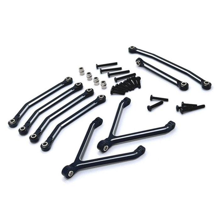 Chassis Links Rods & Steering Rods Set for FMS FCX24 1/24 (Metaal) - upgraderc
