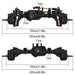 Complete Front/Rear Straight Portal Axle for 1/10 Crawler (Metaal) - upgraderc