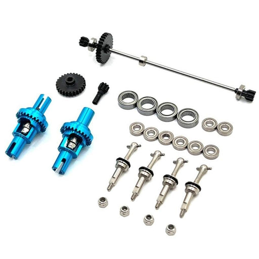 Drive Shaft Driving Gear Differential Set for Wltoys 1/28 (Metaal) Onderdeel upgraderc Blue 