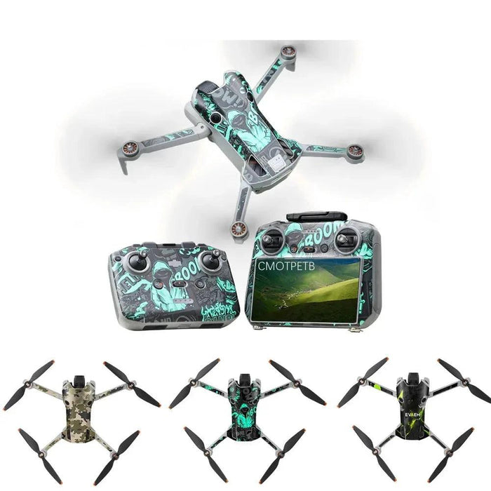 Drone Skin Decals for DJI Mini 4 Pro RC2 /RC N1 - upgraderc