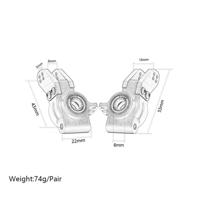 Enlarged Bearings Rear Hubs for Arrma 1/7 1/8 (Aluminium) AR330193 Onderdeel New Enron 
