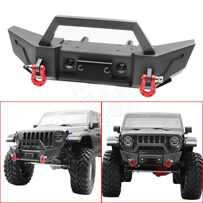 Fron/rear Bumper w/ LED Lights Set for 1/10 Crawler (Metaal) Onderdeel upgraderc 