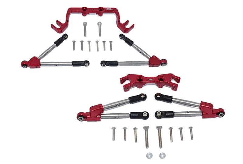 Front & Rear Anti-roll Tie Rod w/ Stabilizer Kit for Traxxas Hoss 4WD 1/10 (Aluminium+Staal) - upgraderc
