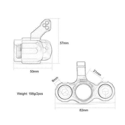 Front Knuckle Arms for Arrma 1/5 (Aluminium) ARA330558 ARA340158 Onderdeel New Enron 