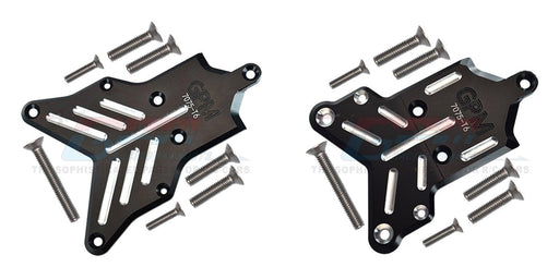 Front+Rear Chassis Protection Plate for Traxxas Sledge 1/8 (Aluminium) Onderdeel GPM black 