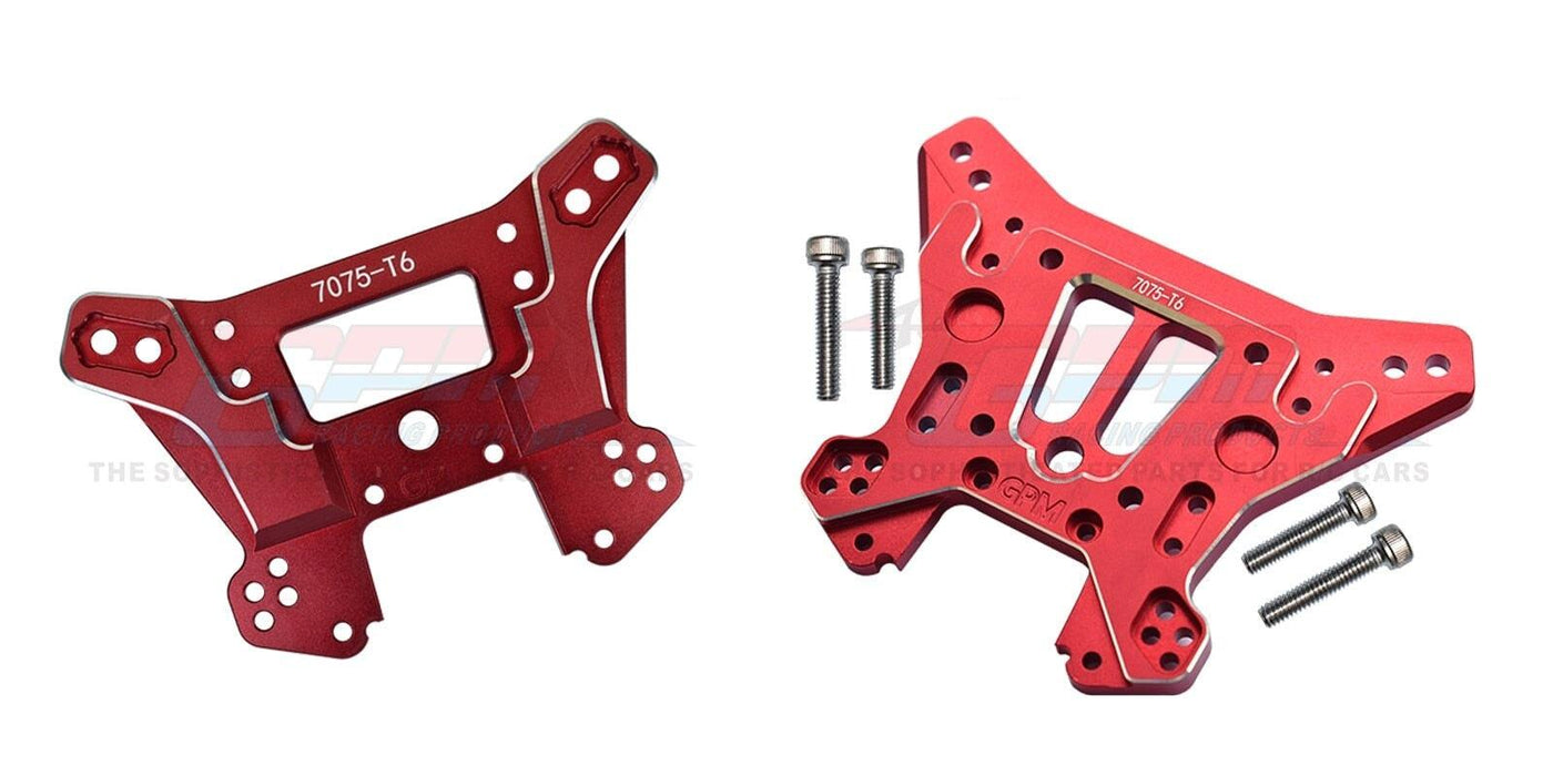 Front+Rear Shock Tower for Traxxas Sledge 1/8 (Aluminium) Onderdeel GPM red 