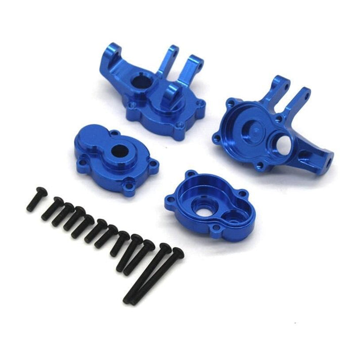 Front Steering Knuckle Portal Housing for Yikong 1/8, 1/10 (Metaal) Onderdeel upgraderc Blue 