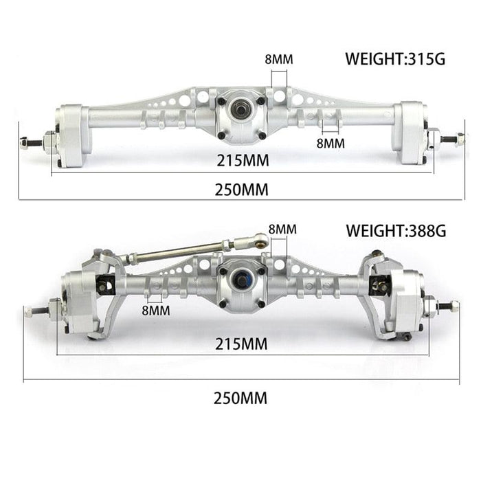 Front/Rear Axle Assembly for Axial Capra 1/10 (Metaal) - upgraderc
