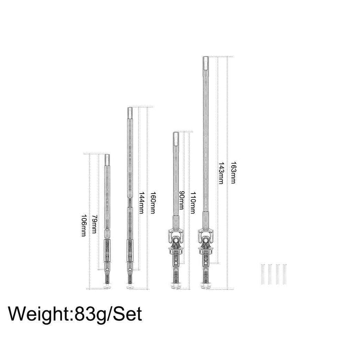 Front/Rear Dogbone Axle Set for Axial RR10 1/10 (Staal) AX30419 AX30368 - upgraderc