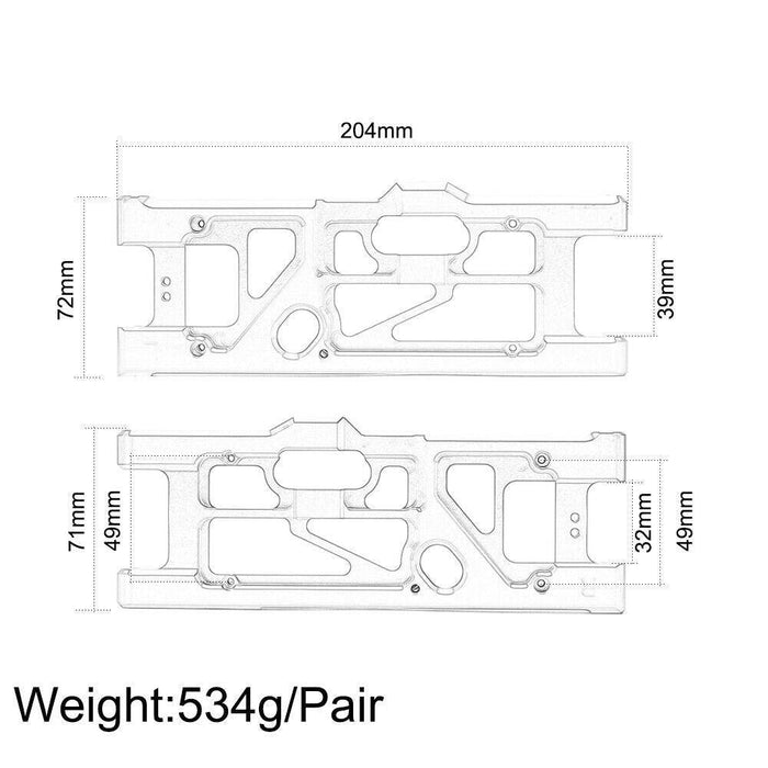 Front/Rear Lower Suspension Arms for Arrma 8S Kraton Outcast 1/5 (Aluminium) ARA330589 ARA330590 - upgraderc