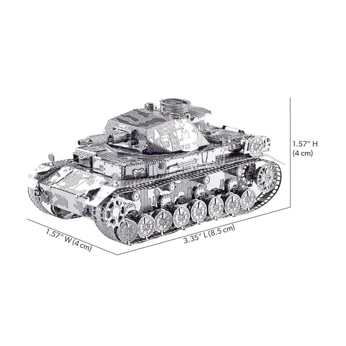 German IV Tank 3D Model (168 Roestvrij Staal) Bouwset Piececool 