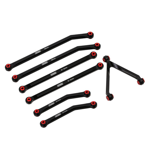 High Clearance Linkage Set for Axial SCX24 LWB 1/24 (Aluminium) Onderdeel Injora Black 