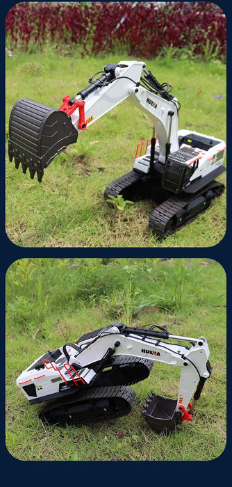 Huina 1594 1/14 4 In 1 Tracked Excavator RTR (Aluminium) - upgraderc