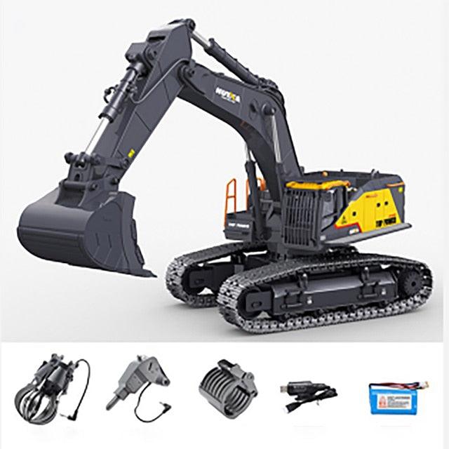 Huina 1594 1/14 4 In 1 Tracked Excavator RTR (Aluminium) - upgraderc