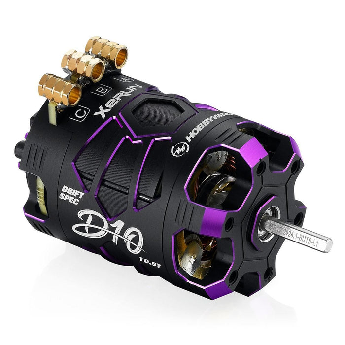 Hobbywing Xerun D10 Drift Brushless Motor (10.5T) (Purple)