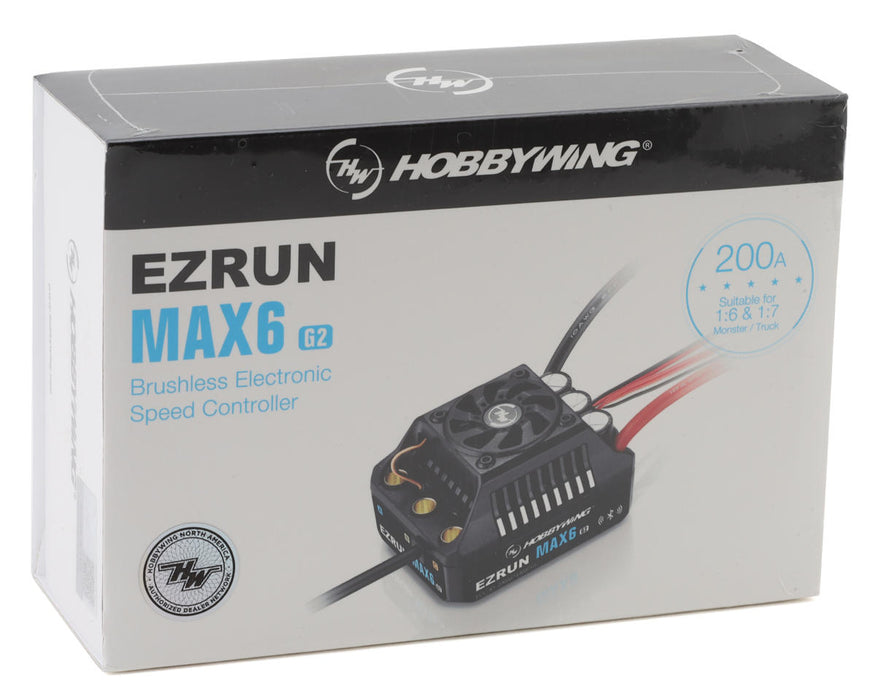 Hobbywing EZRun MAX6 G2 200A 1/6 Waterproof Brushless ESC