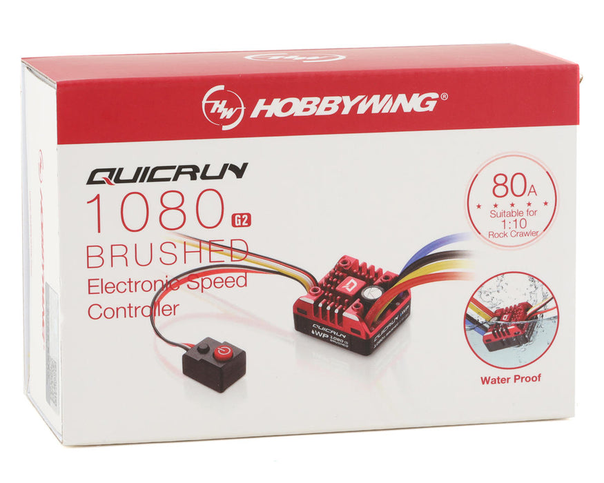 Hobbywing QuicRun 1080 G2 Waterproof Brushed Crawling ESC