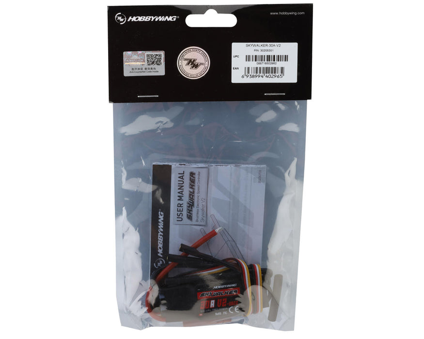 Hobbywing Skywalker V2 30A ESC 3-4s 5A BEC