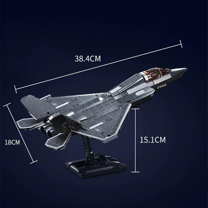 J-35 Stealth Fighter Model Building Blocks (838 Stukken) - upgraderc