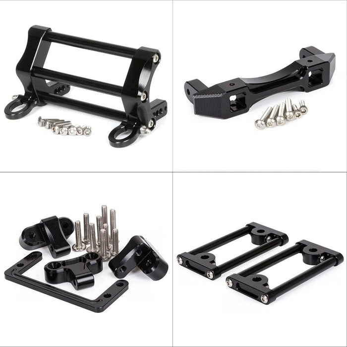 LCG Bumper, Bracket, Brace Set for Axial SCX10 1/10 (Aluminium) Onderdeel Fimonda 4 in 1 Braces B 