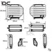 Lights Grille Cover Kit for Traxxas TRX4 Defender 1/10 (Metaal) - upgraderc