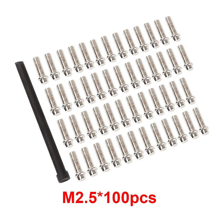 M2, M2.5, M3 screws (RVS) Schroef Injora 100pcs M2.5 
