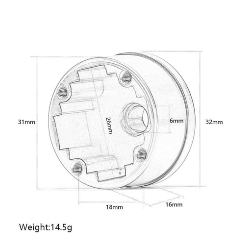 Modular Diff Carrier Case for Arrma 1/8 (Aluminium) AR310433 Onderdeel New Enron 