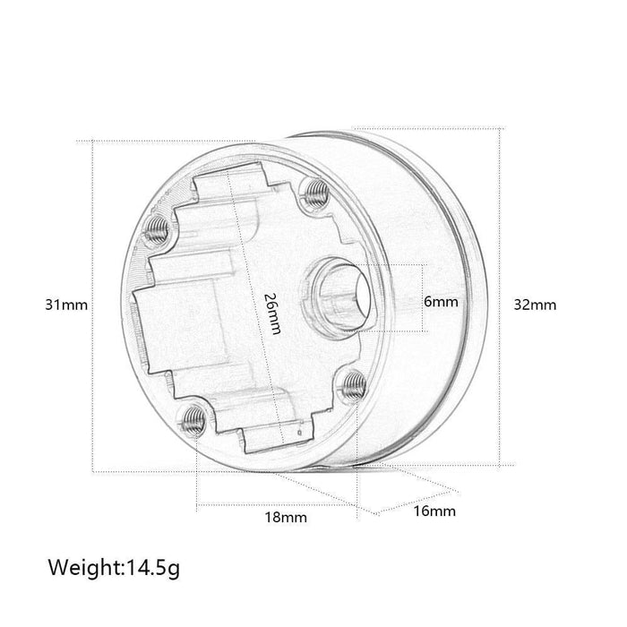 Modular Diff Carrier Case for Arrma 1/8 (Aluminium) AR310433 Onderdeel New Enron 