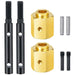Portal Axle Driveshaft + Extended Adapter for Axial SCX10 III 1/10 (Metaal) Onderdeel Yeahrun 13mm Extended Hex 