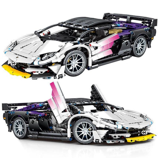 Purple Lamborghini Building Blocks (1337 stukken) - upgraderc