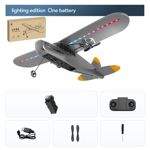 QJ 2022 LS-B3 Plane (Schuim) Vliegtuig QJ B3 with light 1 Battery 