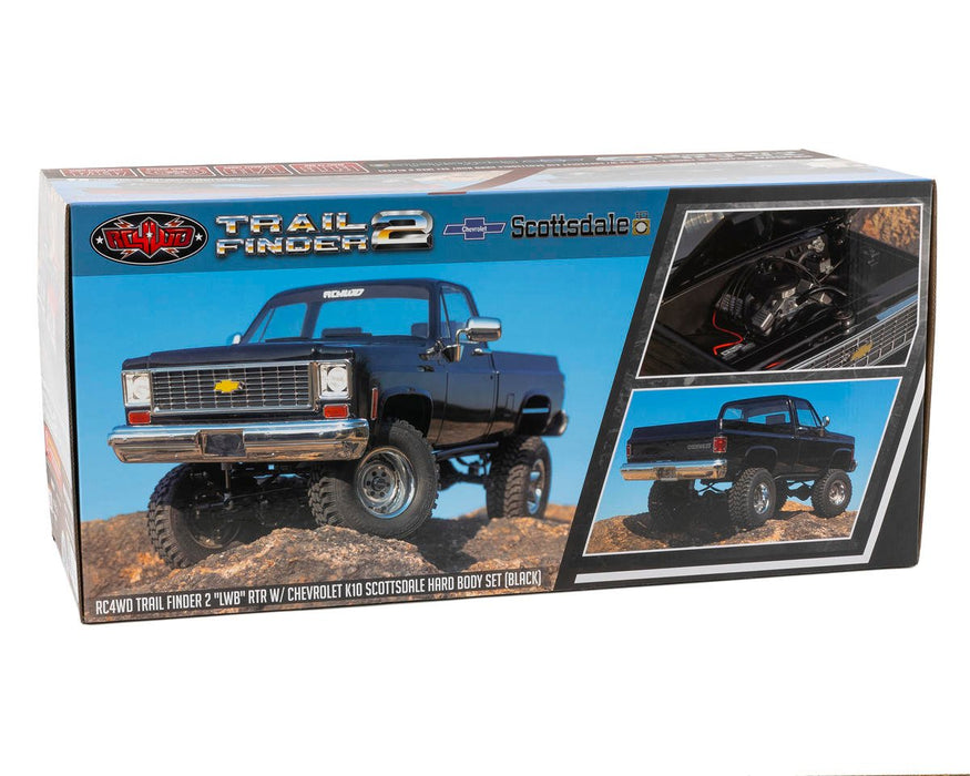 RC4WD Trail Finder 2 "LWB" w/ Chevrolet K10 Hard Body 1/10 PNP (Zwart)