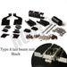 Rear Beam Tail Light Fender Bracket for Tamiya Truck 1/14 (Metaal) Onderdeel RCATM A Suit Black 
