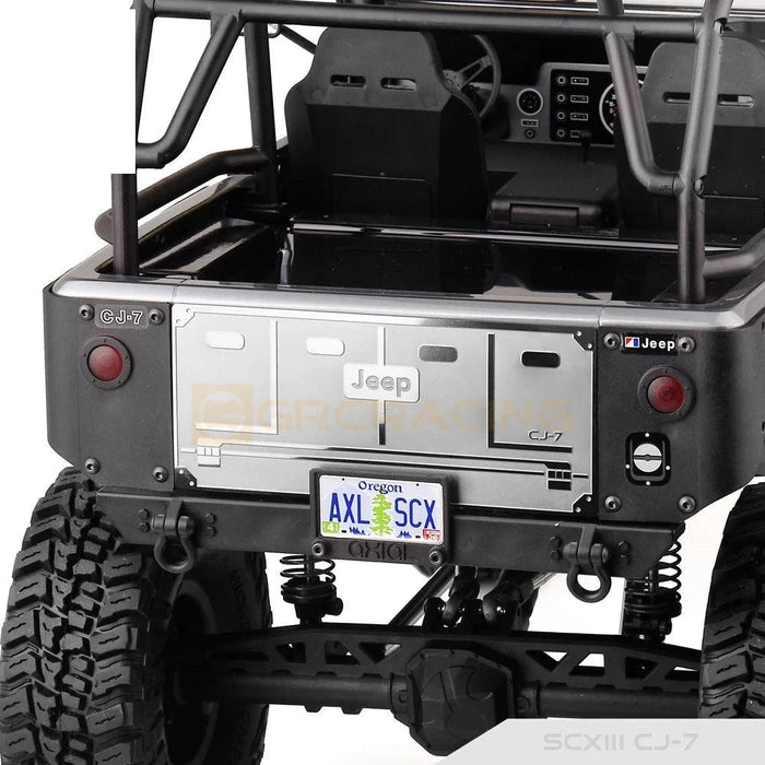 Rear Tailgate Plate for Axial SCX III CJ-7 1/10 (Metaal) - upgraderc