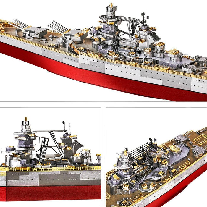 RICHELIEU BATTLESHIP 3D Model (300 Messing + roestvrij staal) Bouwset Piececool 